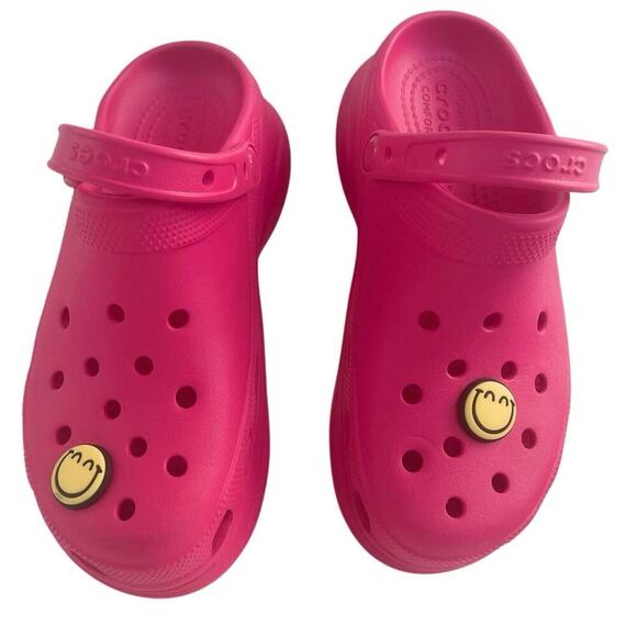 CROCS BAE PLATFORM CLOG SANDALS DRAGON FRUIT SZ 8 ULTRA CONTOURED OUTSOLE ICONIC - Picture 11 of 16